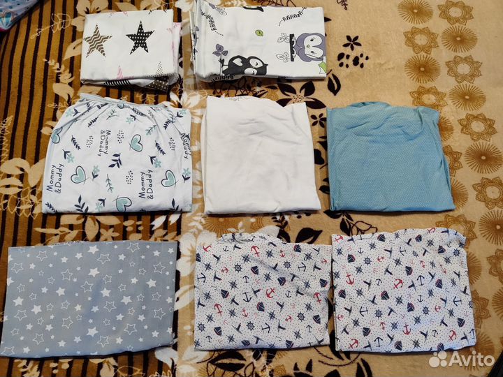 Простыни на резинке 60*120 для детской кроватки