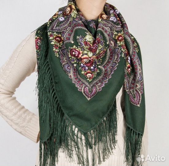 Павлопосадский платок шерсть