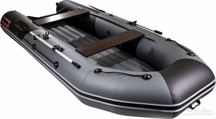 Надувная лодка пвх, Таймень NX 3800 нднд PRO, графит/черный 00182870
