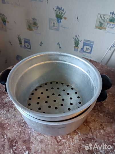 Пароварка кастрюля алюминиевая посуда СССР