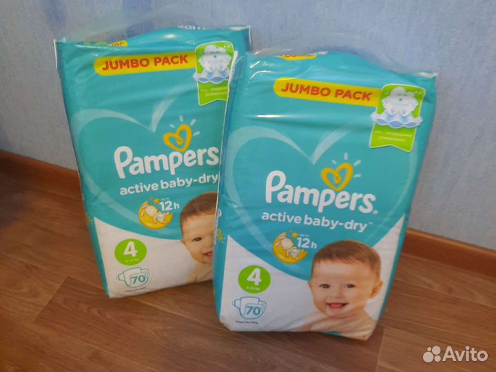 Подгузники Памперс 4, 70шт