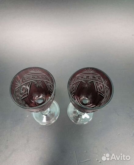 Рюмки марганцевое стекло СССР