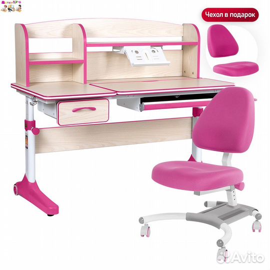 Uniqa парта + кресло + надстройка + подставка для