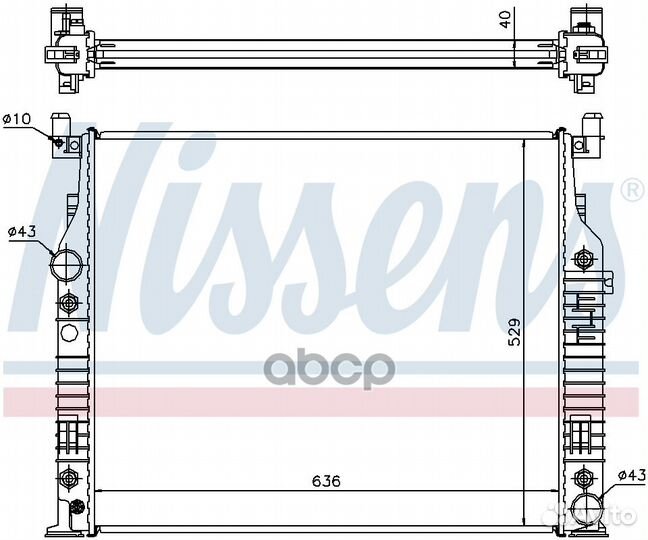 Радиатор охлаждения двигателя 62576A Nissens