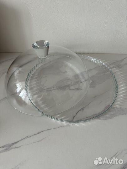 Стеклянная тортовница с крышкой 32 см, Pasabahce