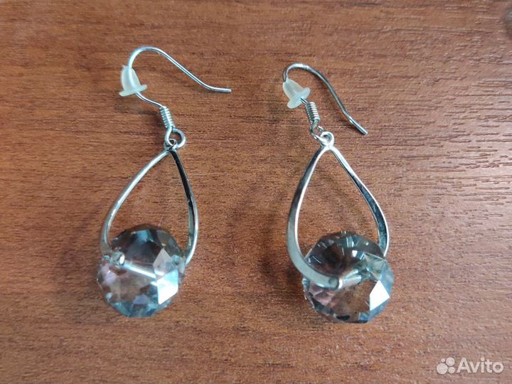 Бусы горный хрусталь