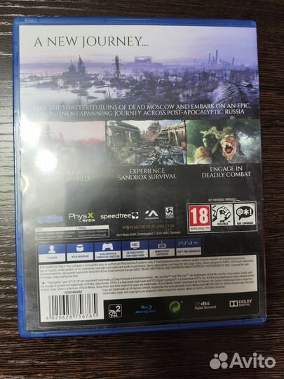 Диски на ps4 Метро исход