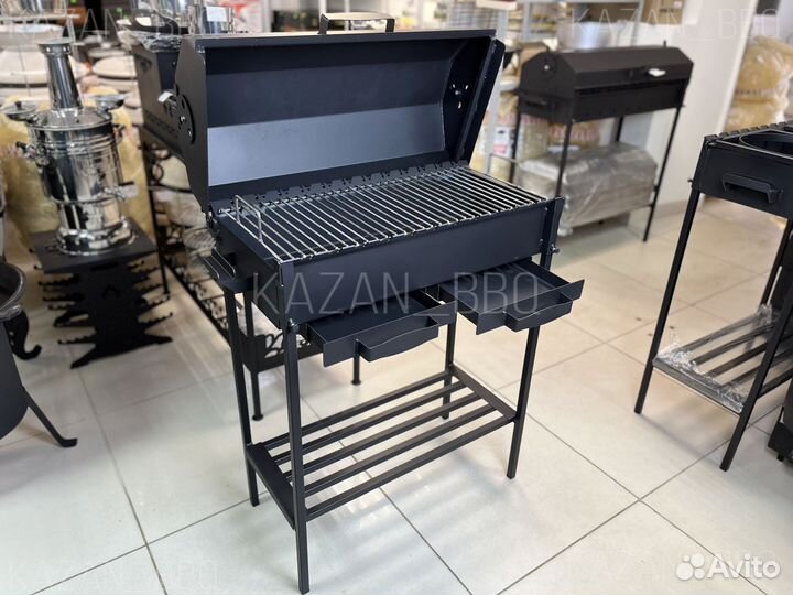 Гриль мангал барбекю с двумя зольниками