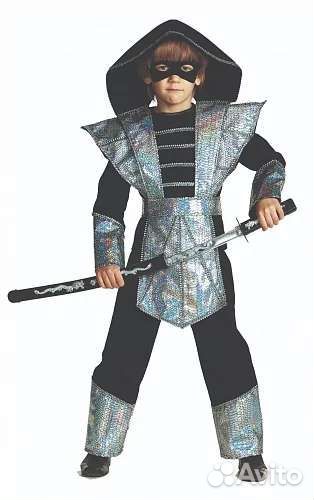 Костюмы карнавальные новые Ниндзя рост 100-160 см