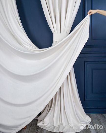 Шторы бархат Беллиссимо Пломбир