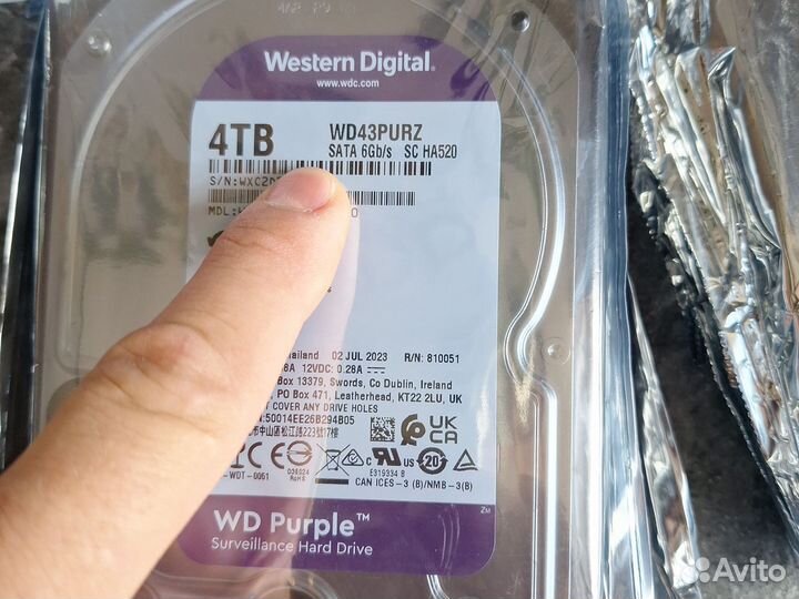 Western digital purple 4tb новый