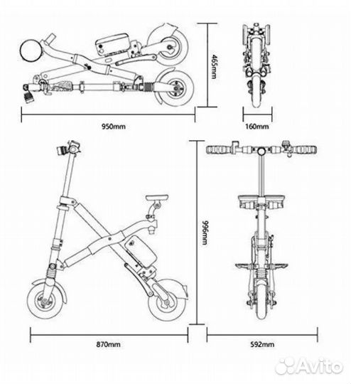 Электросамокат (скутер, велосипед) Airwheel E6