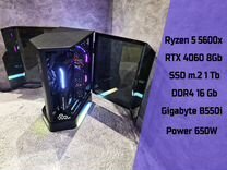 SFF игровой пк Ryzеn 5 5600x/RTX 4060/16GB