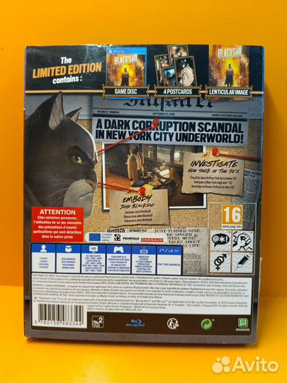Blacksad Limited Edition для PS4 б/у русская верси