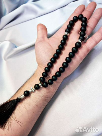 Православные чётки из Шунгита 30 зерен 12 мм