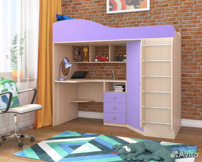 Кровать-чердак Кадет. Новая. Любые цвета