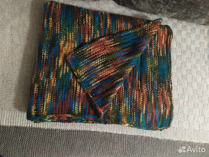 Плед ручной вязки