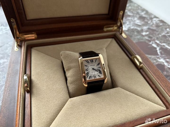 Золотые Cartier Tank Anglaise XL Rose Gold Automat