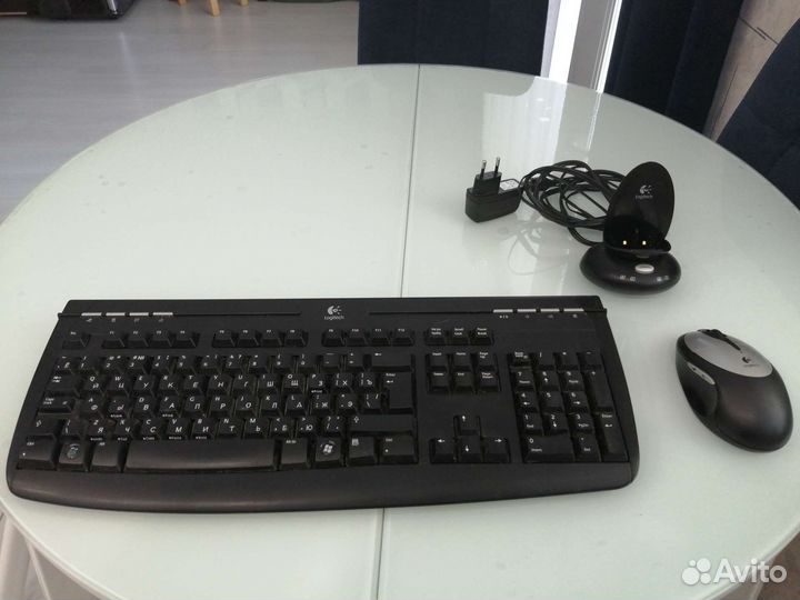 Беспроводная клавиатура и мышь logitech