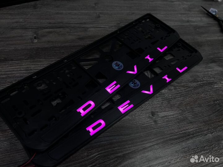 Лед (Led) Рамка для госномера с подсветкой