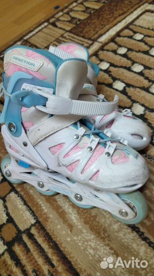 Роликовые коньки детские раздвижные р 32-35