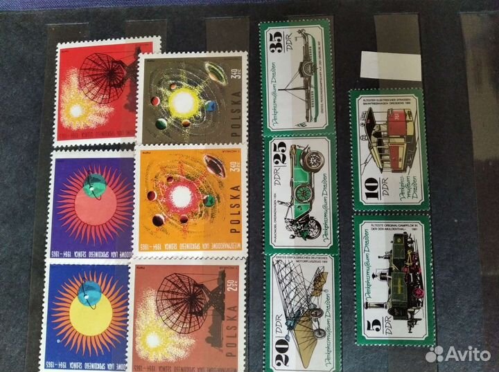 Почтовые марки техники и космос