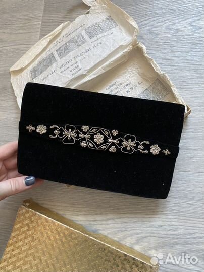 Роскошная винтажная сумка клатч из бархата Индия