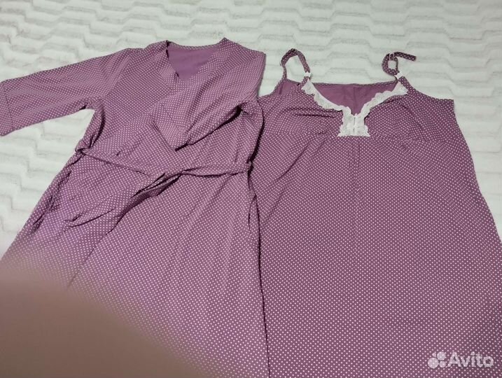 Комплект халат и сорочка для беременных