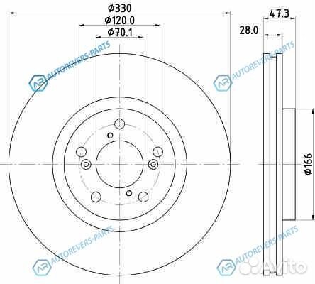 ND8050K Диск тормозной перед