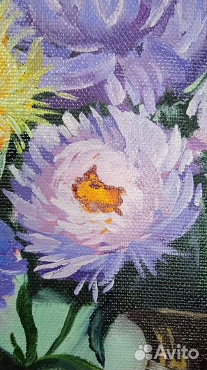 Картина маслом на холсте цветы 