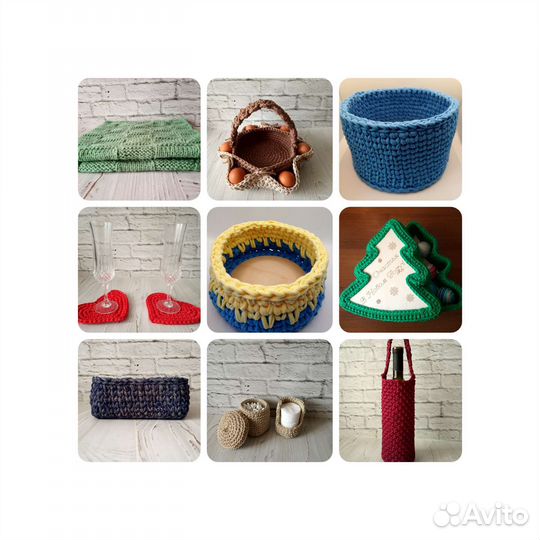 Вязание на заказ корзинок, салфеток, пледиков