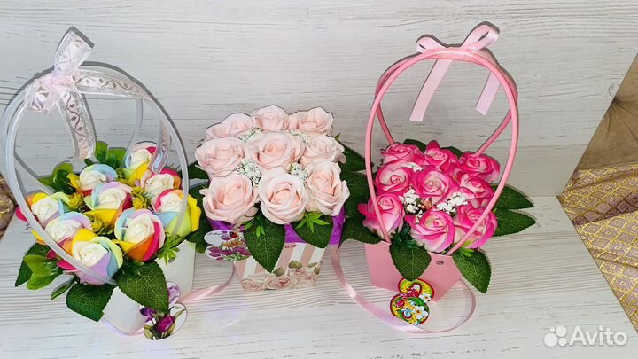 Букет из пенных цветов 8 марта