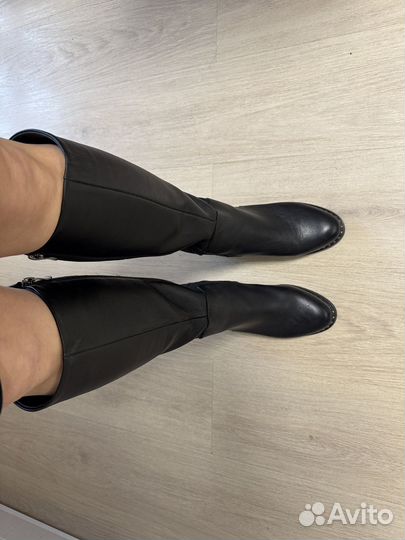 Сапоги женские 39 р-р натуральная кожа весна