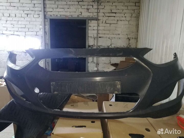 Бампер задний и передний на Хундай Солярис 2011г