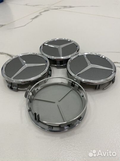 Колпачки Заглушки диска цвет графит mercedes 75 мм