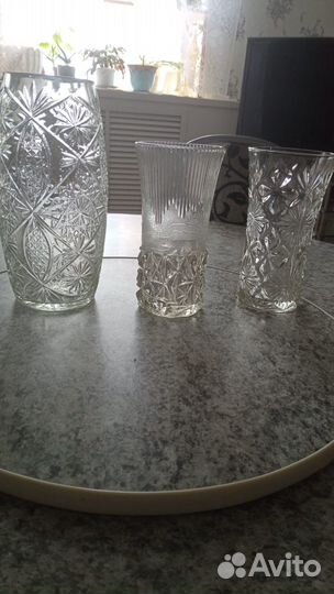 Ваза хрустальная