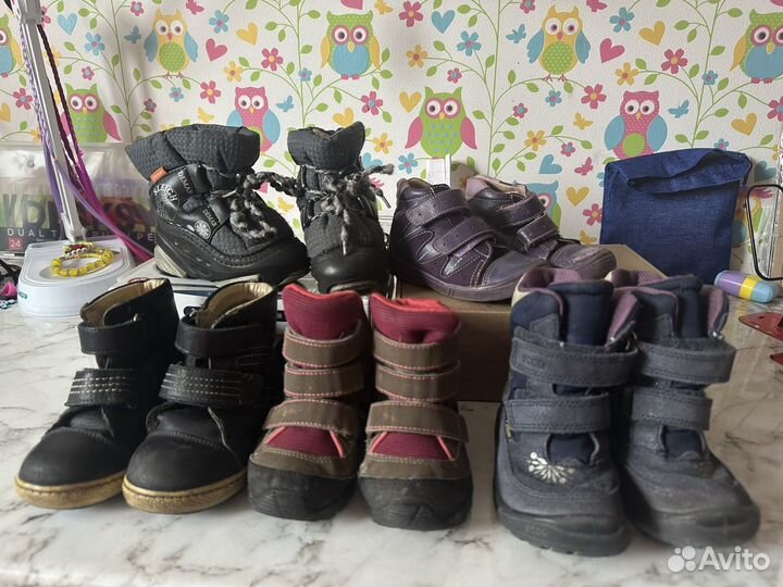 Набор ботинок 5шт.23 р,ecco,demar,adidas,botillini