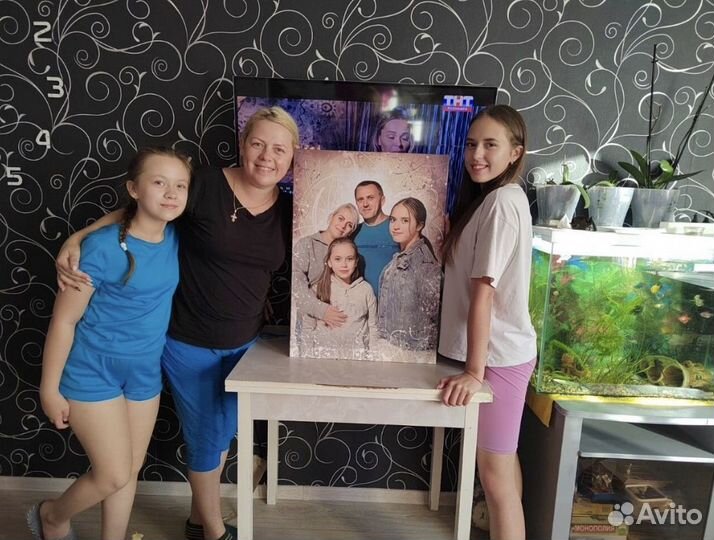 Портрет по фото на холсте Одинцово