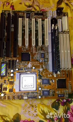 Материнская плата Iwill P55XB2 с AMD K6-200