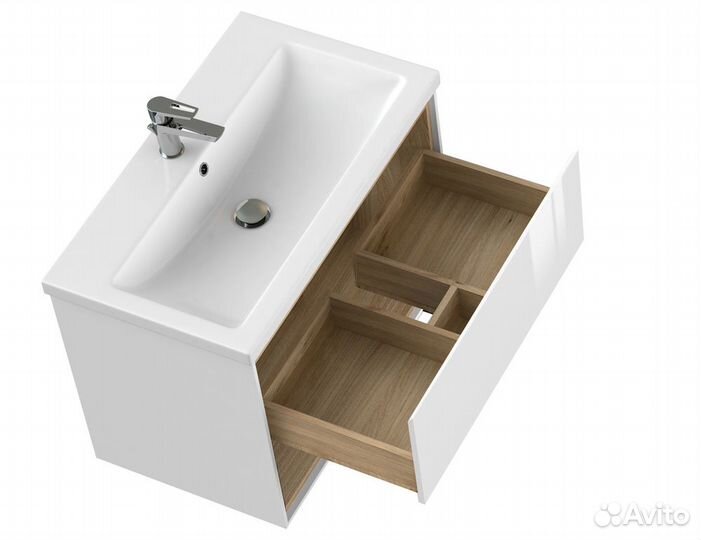 Тумба навесная со столешницей под раковину
