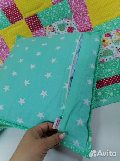 Лоскутный комплект в кроватку пэчворк