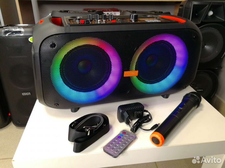 Портативная колонка Bluetooth микрофон караоке