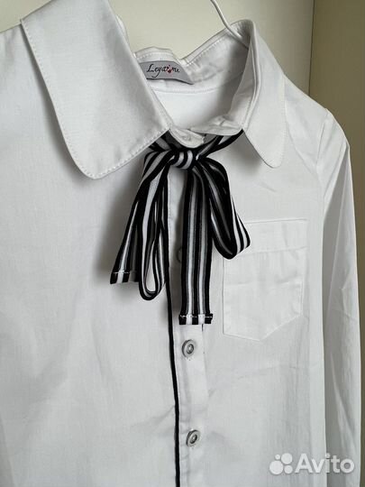 Блузка-рубашка хлопок для девочки 128