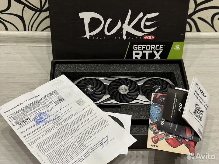 Видеокарта geforce MSI duke rtx 2080 8G