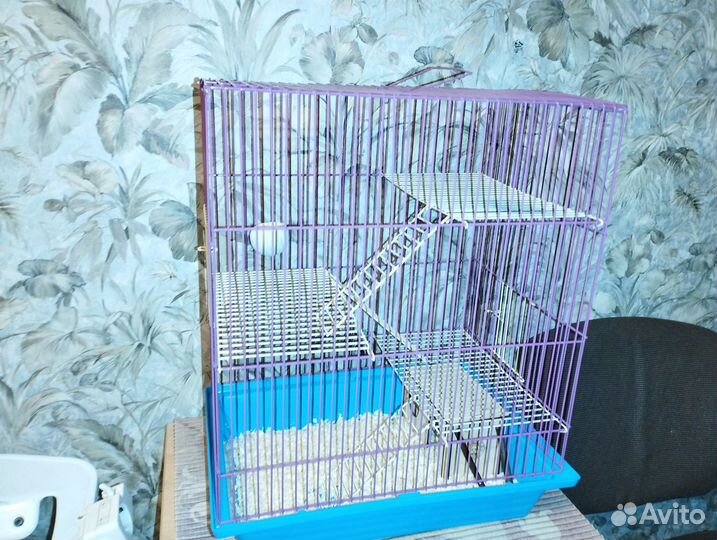 Клетка для грызунов, 3 этажа