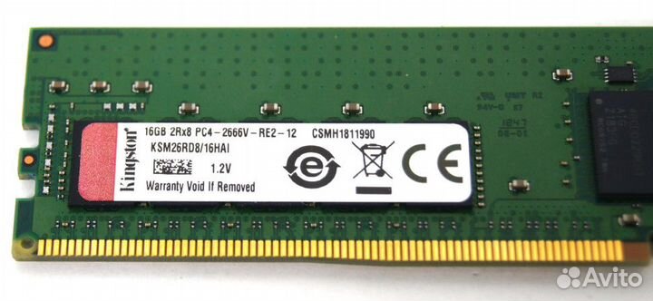 Серверная память DDR4 16GB Kingston REG ECC