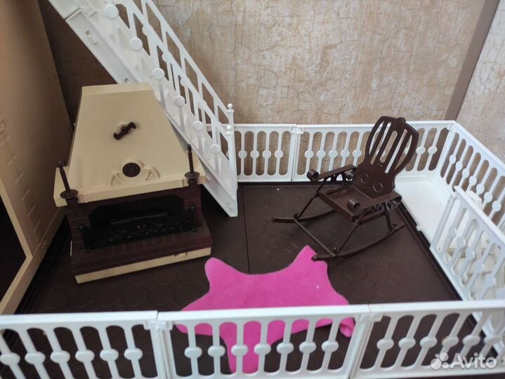 Кукольный домик для барби с мебелью