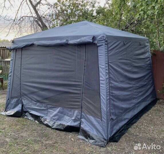 Шатер с ветрозащитной юбкой и металл каркасом