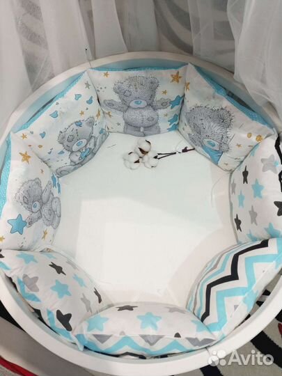 Бортики в кроватку новые Тедди