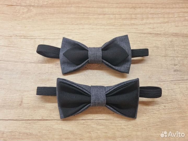 Серые бабочки-галстуки для мальчиков